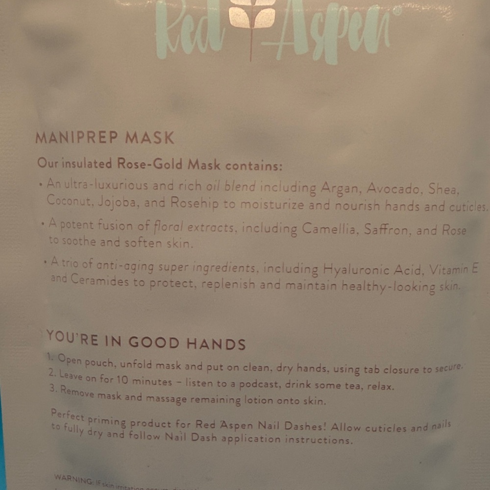 Red Aspen ManiPrep Mask - Picture 2 of 2